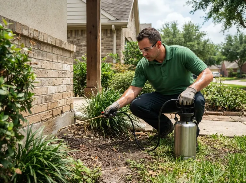 American Cockroach Exterior Foundation Defense in Houston, TX
